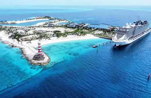 MSC amplía y renueva su isla privada Ocean Cay en las Bahamas